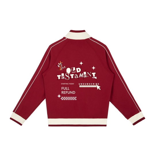 "Old testament" Raglan Sleeve Zip Track Jacket