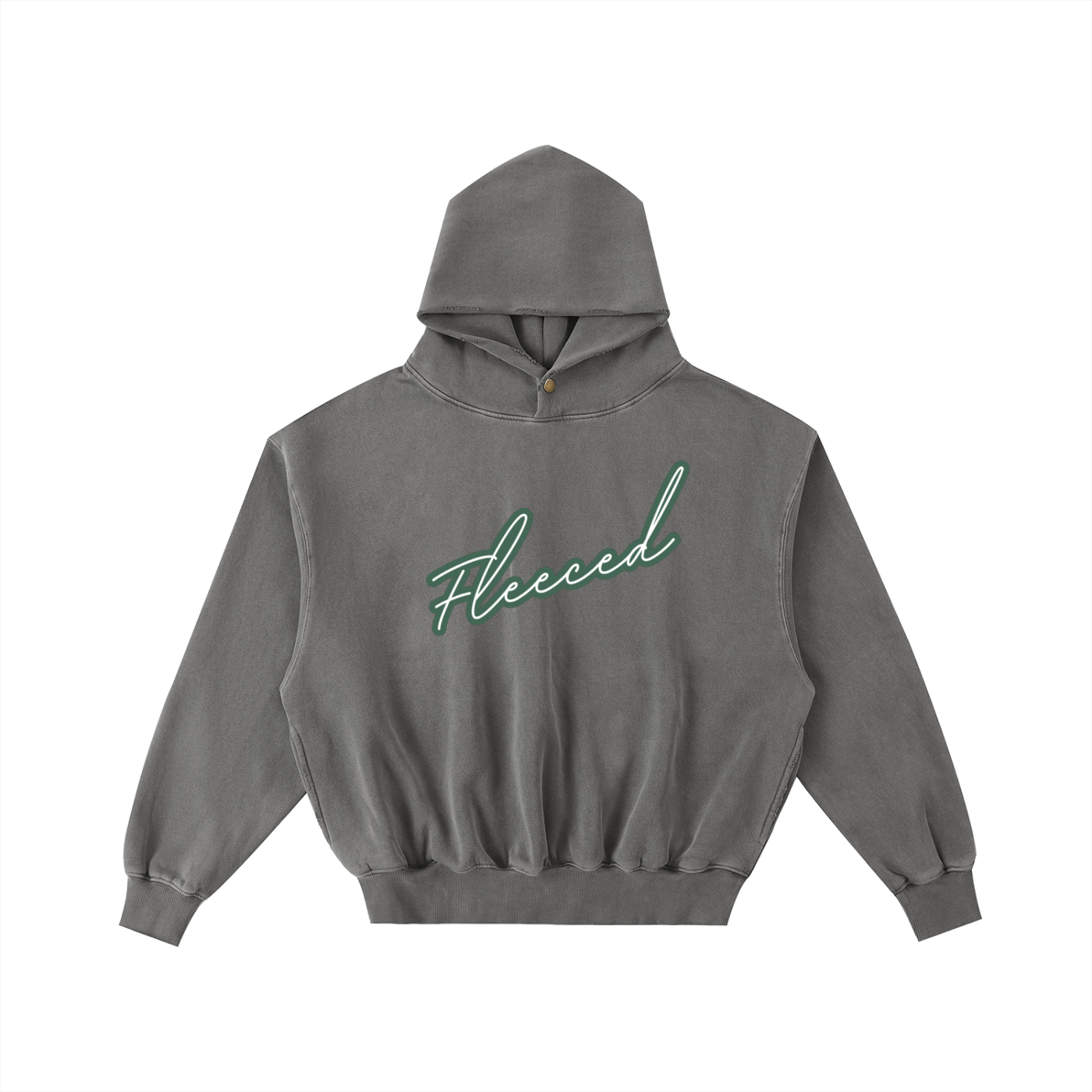 "Fleeced" Frayed Hoodie (side pockets)