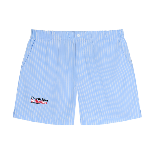 "Fourth Man" Striped Elastic Waist Shorts (PRE-ORDER)