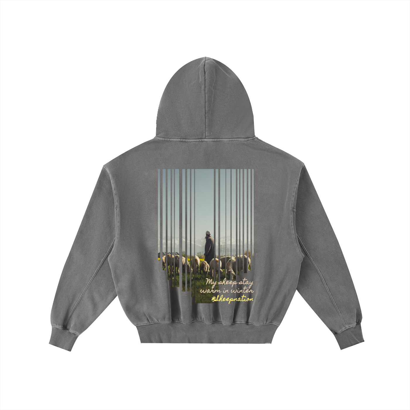 "Fleeced" Frayed Hoodie (side pockets)