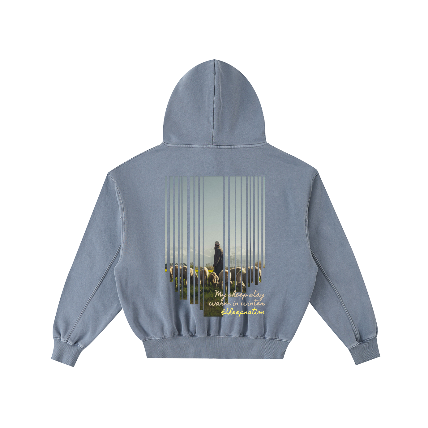 "Fleeced" Frayed Hoodie (side pockets)
