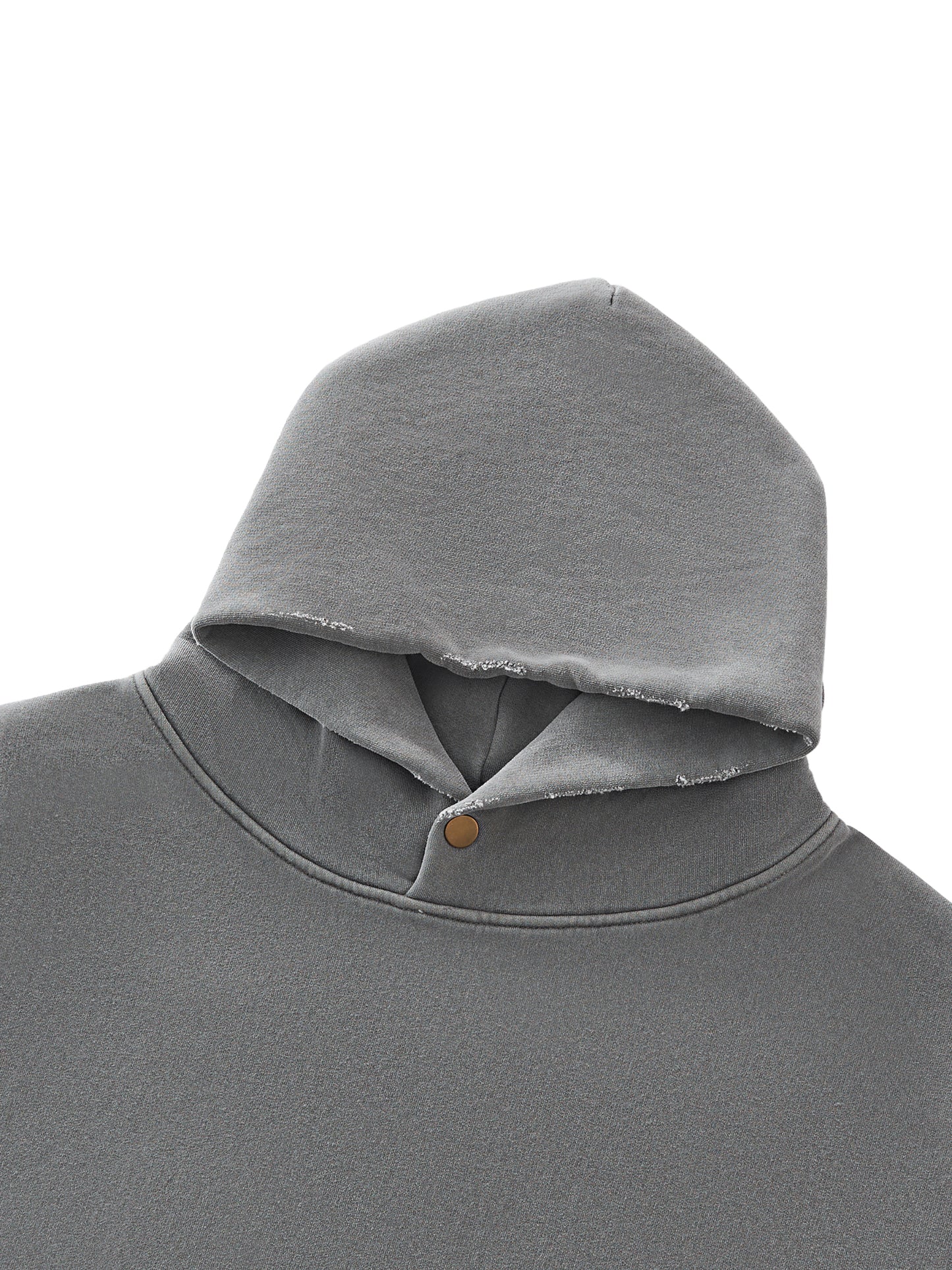 "Fleeced" Frayed Hoodie (side pockets)